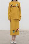 YANYAN KNITS Fall/Winter 2025 Pullover Sweater YYK-YYW25-1322-HUANG Yellow (YYW25-1321 YYW25-1322)
